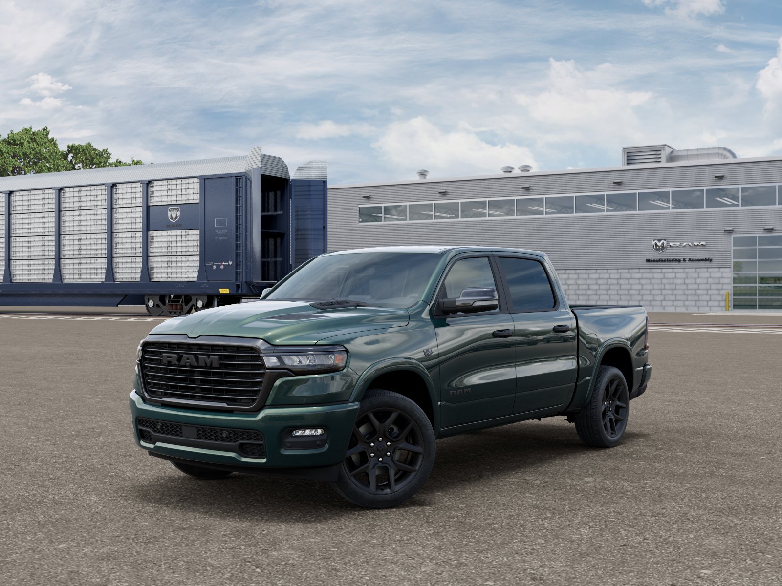 New 2027 Serrano-Green Metallic Exterior Paint RAM LARAMIE image 2