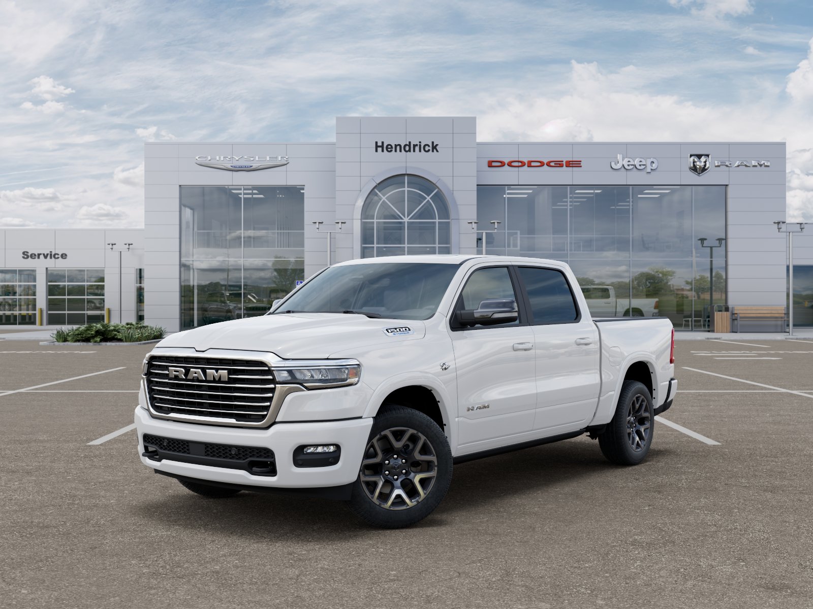 New 2027 Bright White Clear-Coat Exterior Paint RAM Laramie image 29