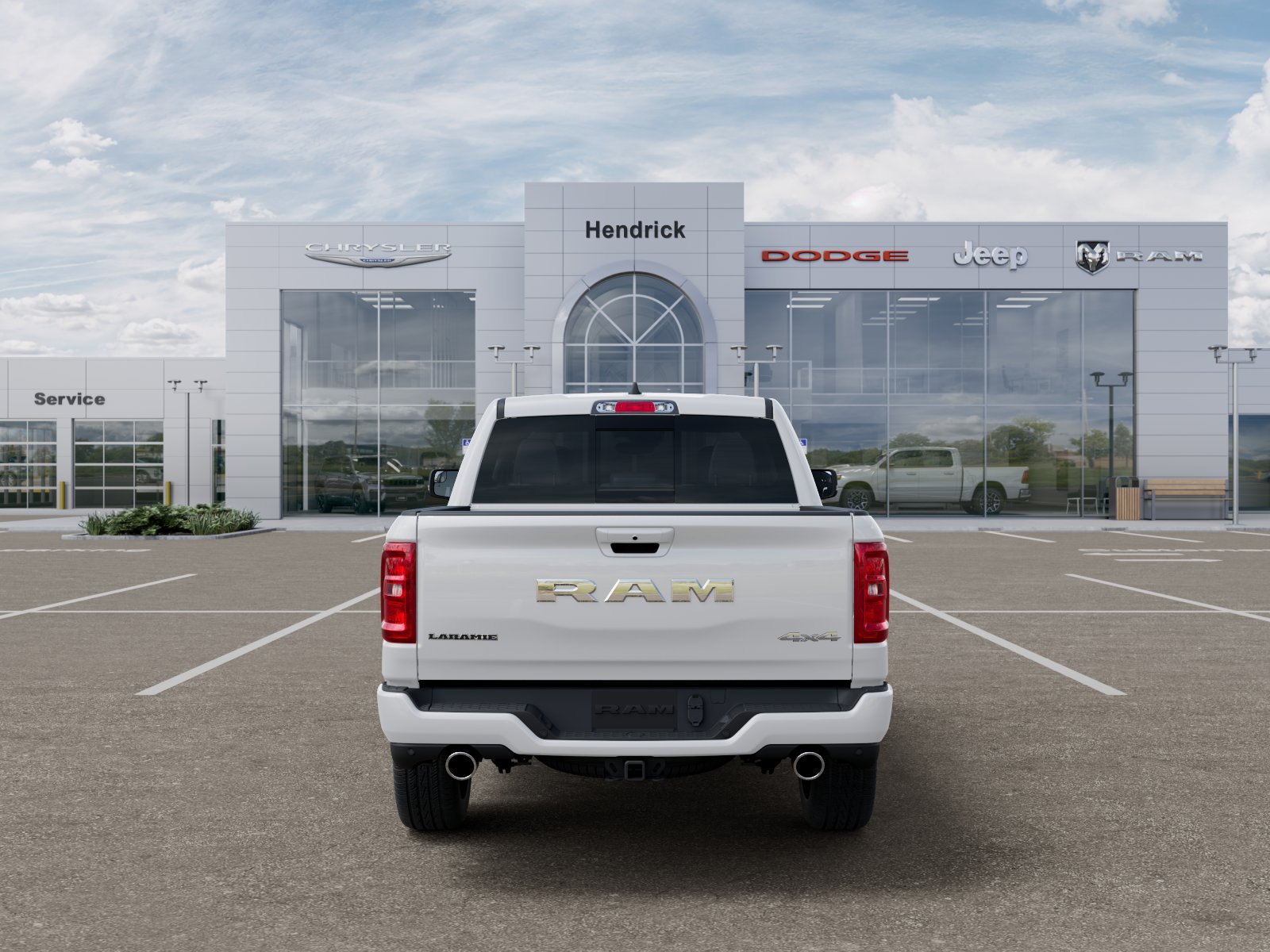 New 2027 Bright White Clear-Coat Exterior Paint RAM Laramie image 34