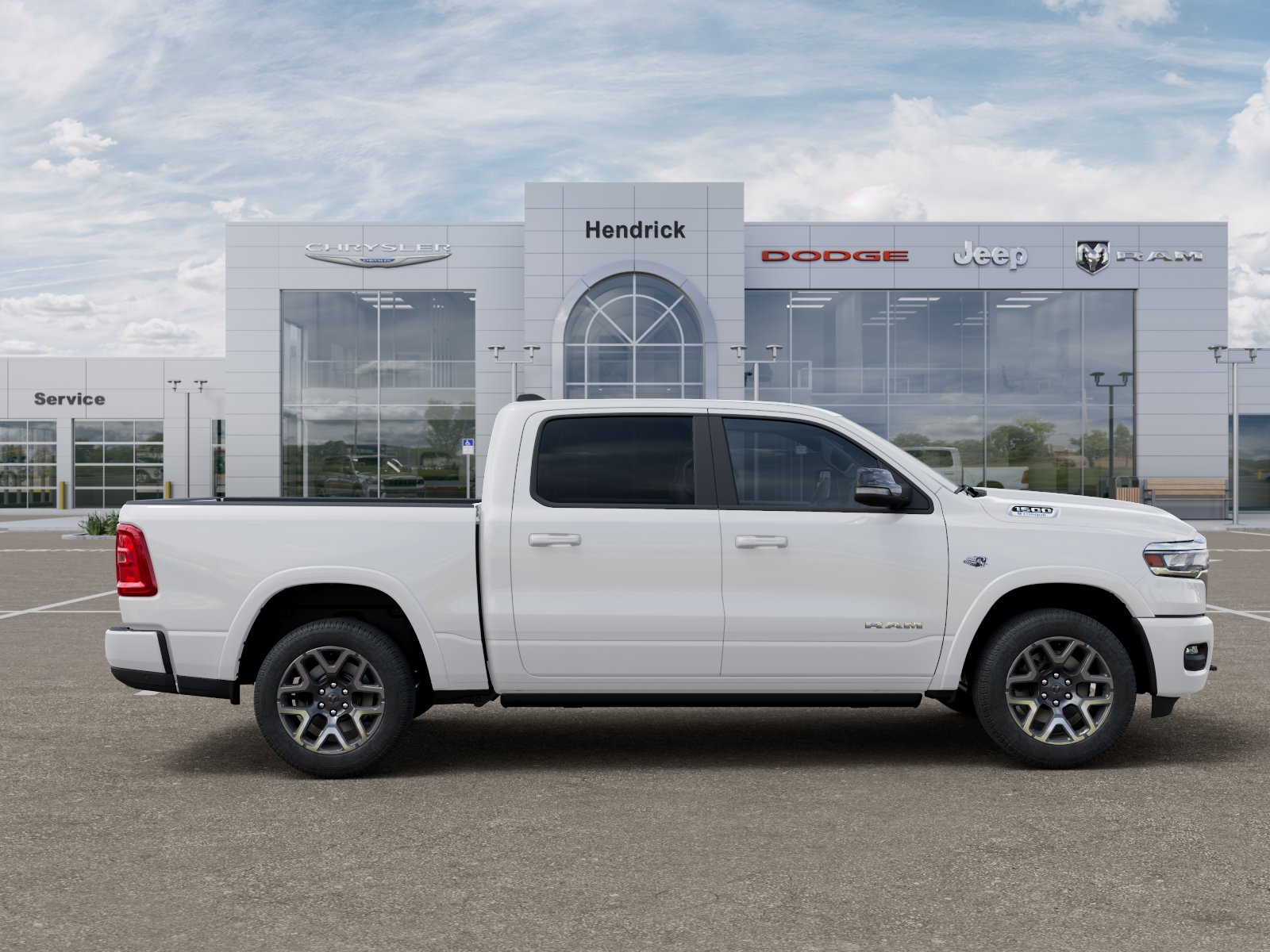 New 2027 Bright White Clear-Coat Exterior Paint RAM Laramie image 48