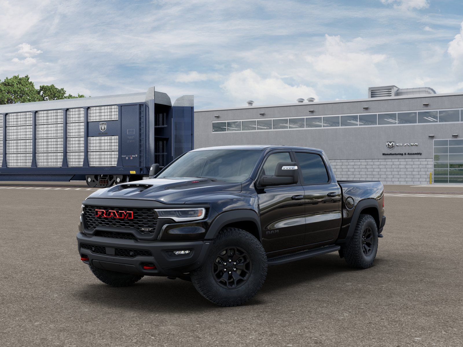 New 2027 Diamond Black Crystal Pearl-Coat Exterior Paint RAM TRX SRT image 27