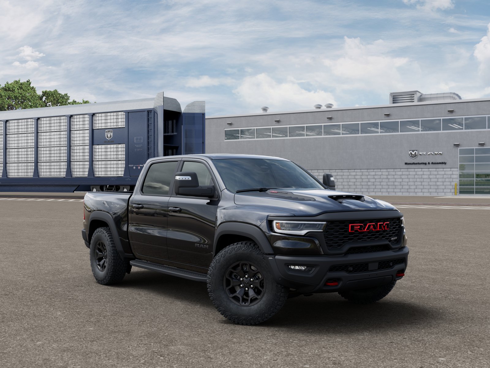 New 2027 Diamond Black Crystal Pearl-Coat Exterior Paint RAM TRX SRT image 31