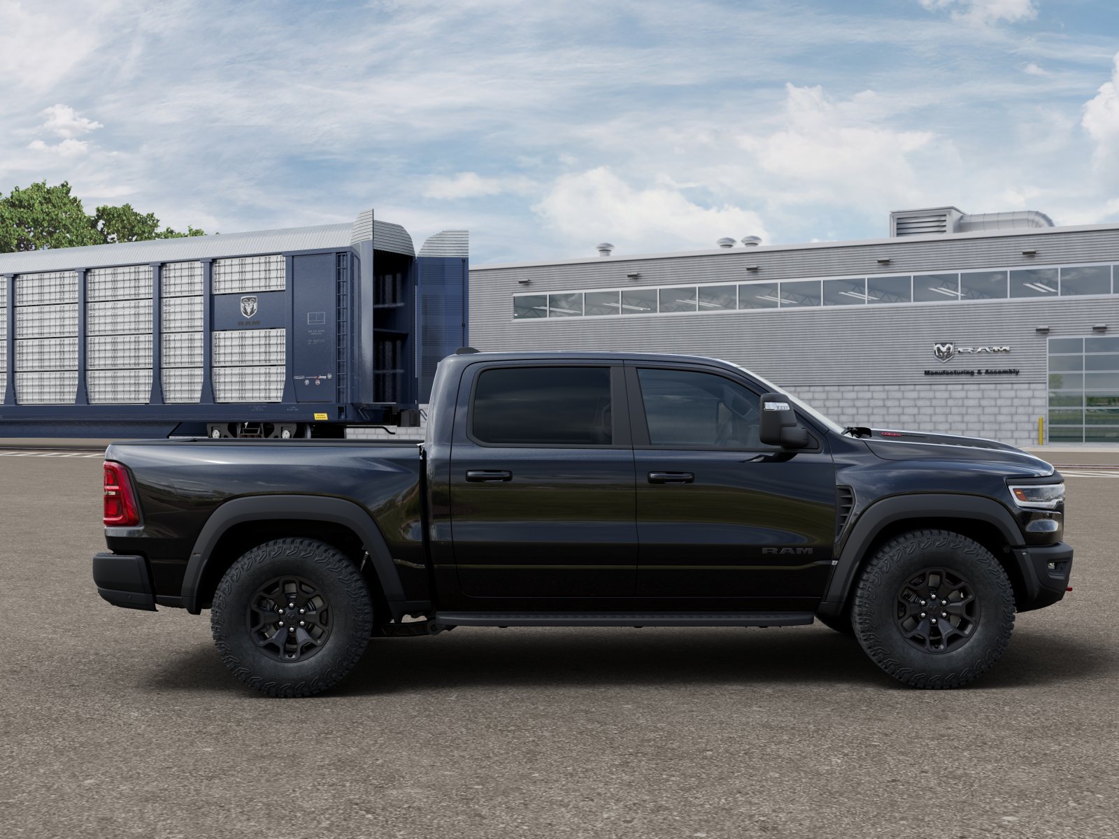 New 2027 Diamond Black Crystal Pearl-Coat Exterior Paint RAM TRX SRT image 47