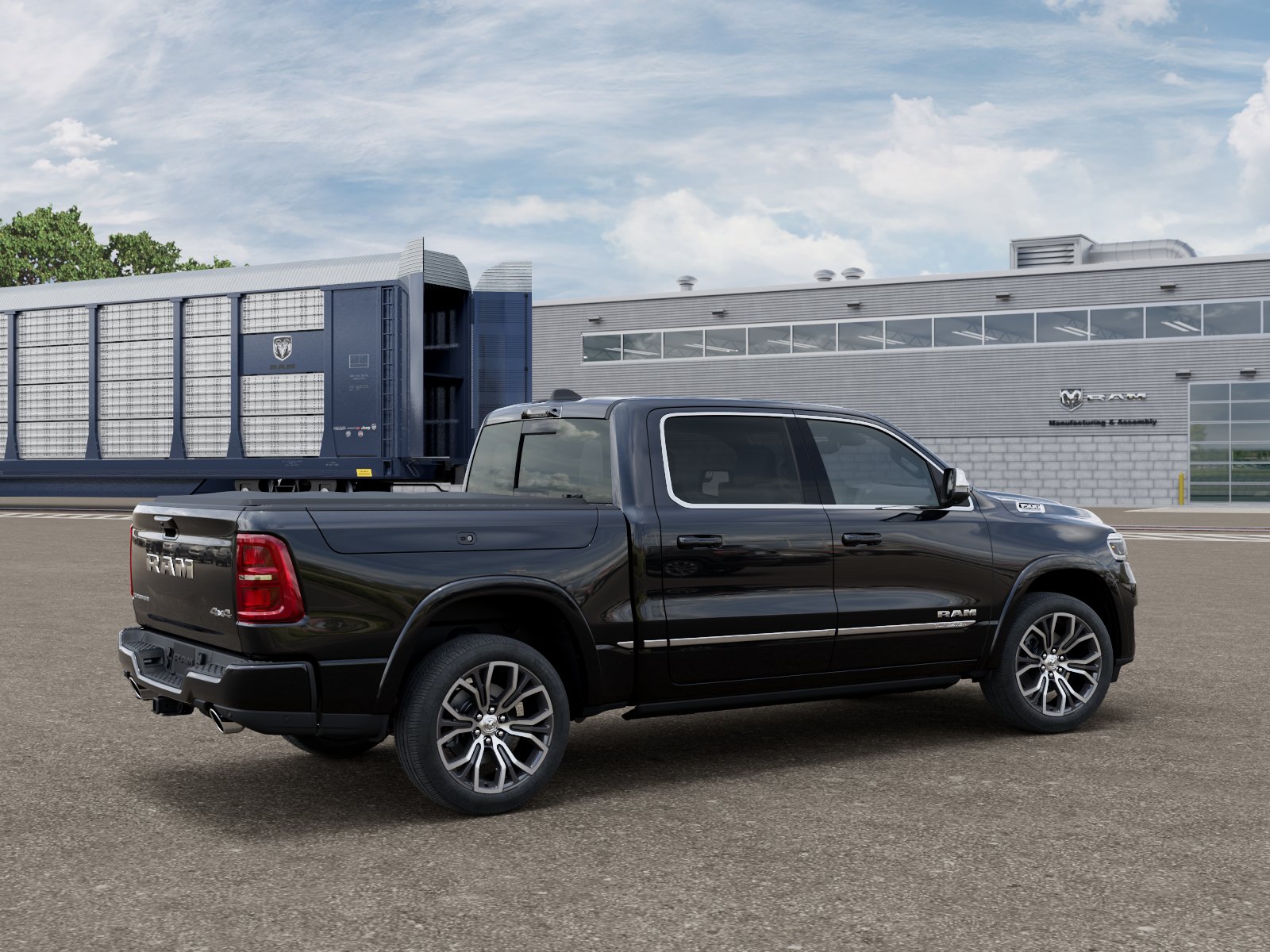 New 2027 Diamond Black Crystal Pearl-Coat Exterior Paint RAM Tungsten image 4
