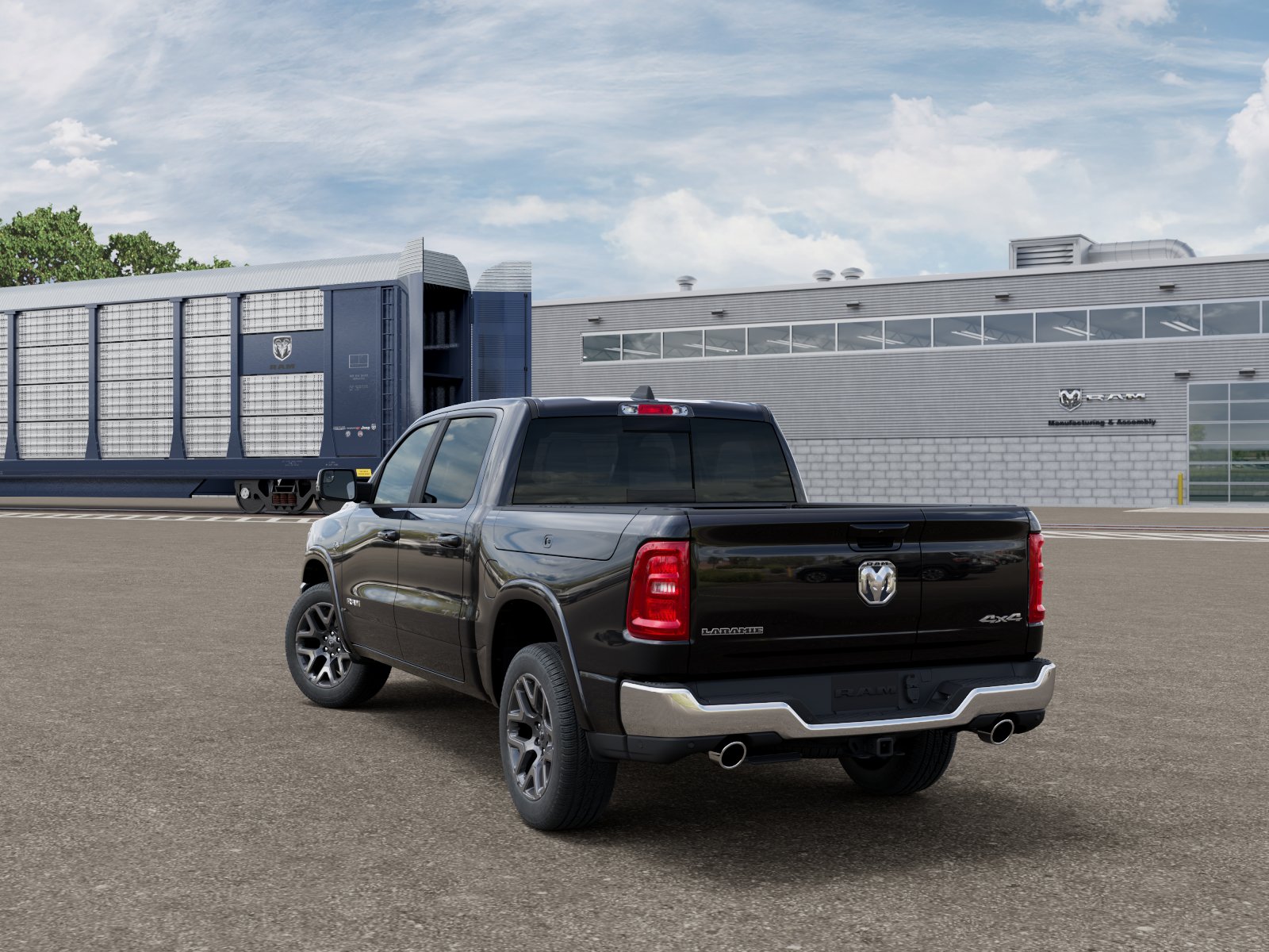 New 2027 Diamond Black Crystal Pearl-Coat Exterior Paint RAM LARAMIE image 4