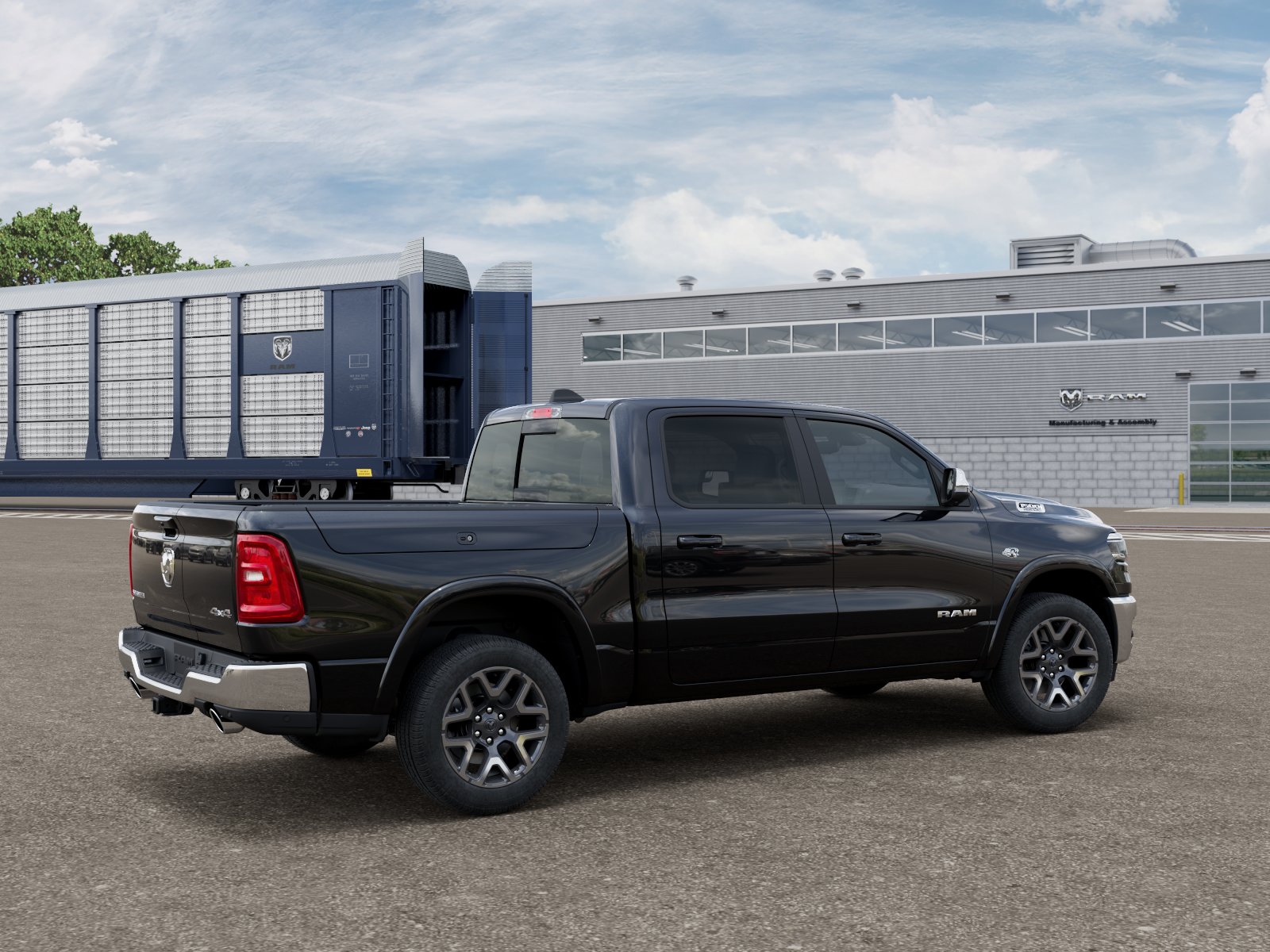 New 2027 Diamond Black Crystal Pearl-Coat Exterior Paint RAM LARAMIE image 5
