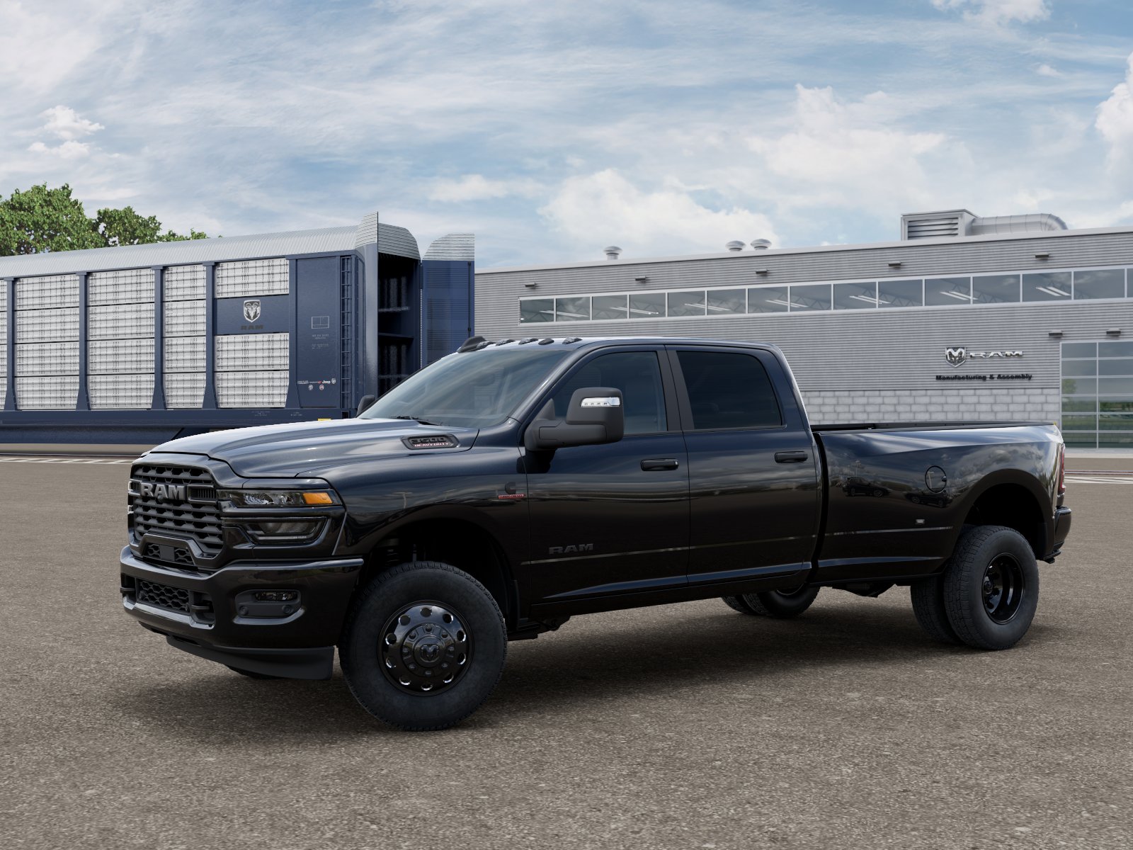 New 2027 Diamond Black Crystal Pearl-Coat Exterior Paint RAM BIG HORN image 3