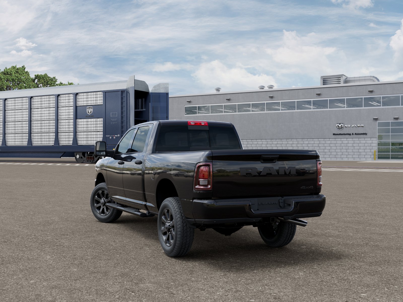New 2027 Diamond Black Crystal Pearl-Coat Exterior Paint RAM Black Express image 4