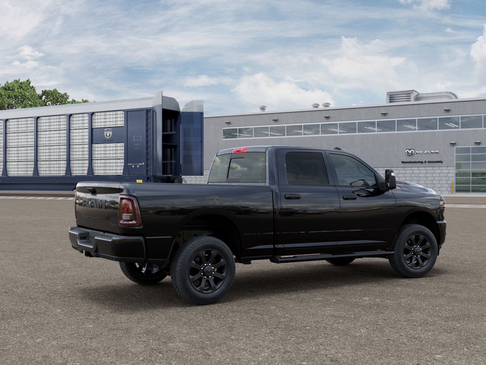 New 2027 Diamond Black Crystal Pearl-Coat Exterior Paint RAM Black Express image 5