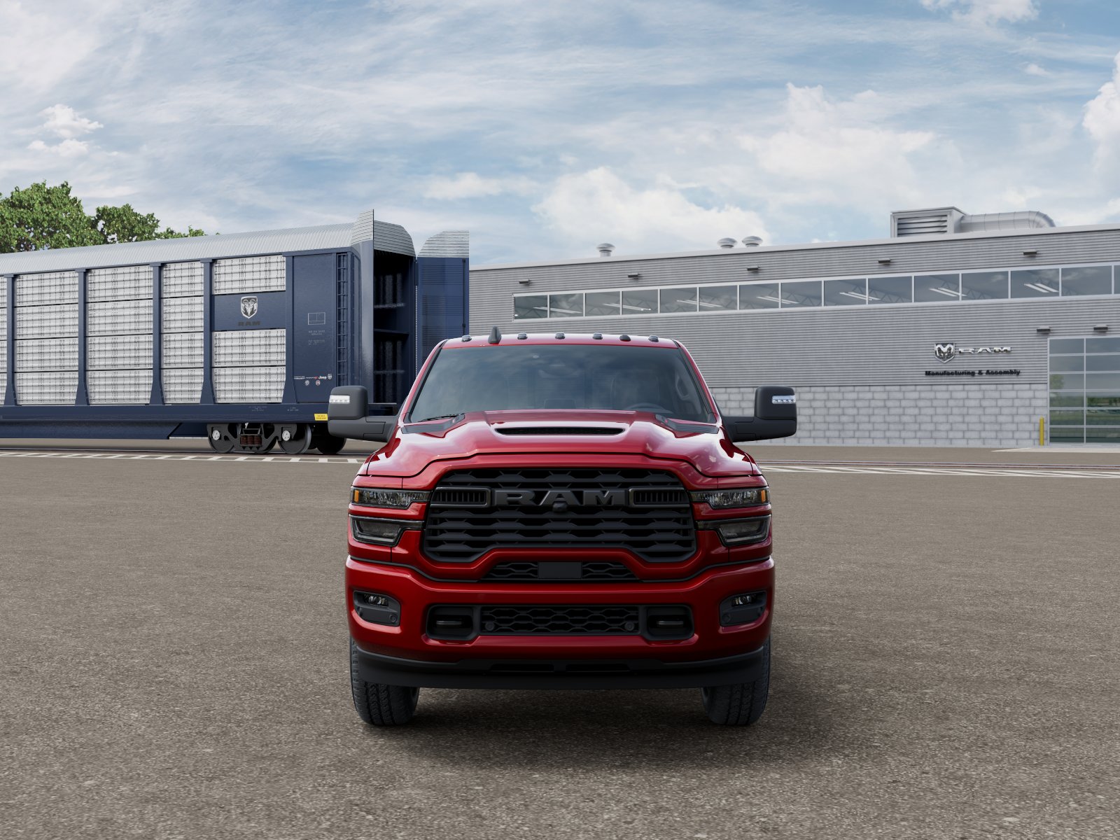New 2027 Molten Red Pearl-Coat Exterior Paint RAM Black Express image 6