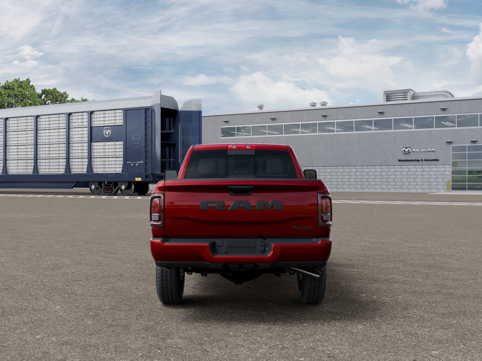 New 2027 Molten Red Pearl-Coat Exterior Paint RAM Black Express image 7