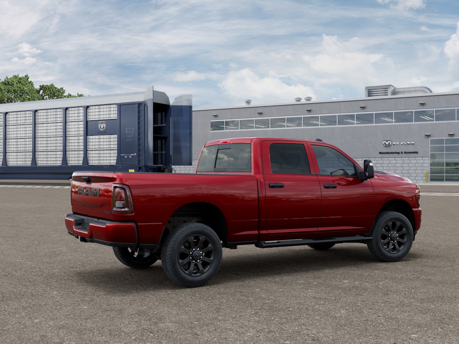 New 2027 Molten Red Pearl-Coat Exterior Paint RAM Black Express image 5
