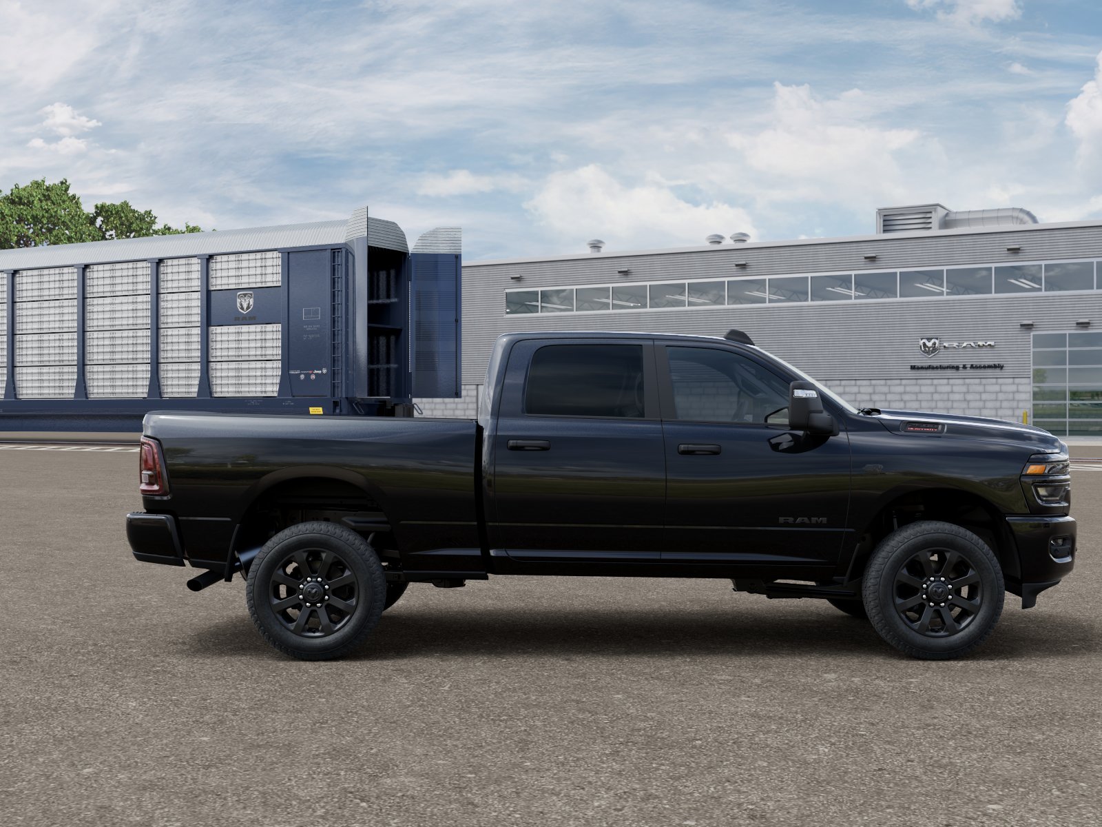 New 2027 Diamond Black Crystal Pearl-Coat Exterior Paint RAM Big Horn image 47