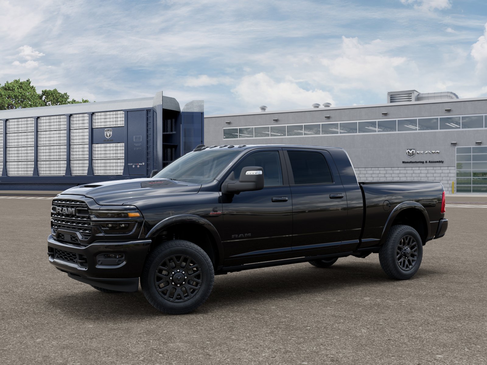 New 2027 Diamond Black Crystal Pearl-Coat Exterior Paint RAM Limited image 3