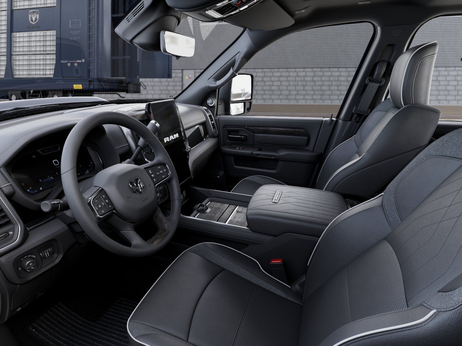 New 2027 Diamond Black Crystal Pearl-Coat Exterior Paint RAM Limited image 22